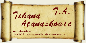 Tihana Atanasković vizit kartica